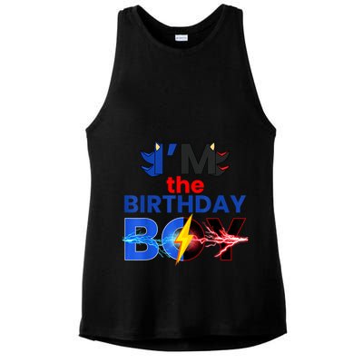 I’M The Birthday Hedgehog Family Party Decorations Theme Ladies PosiCharge Tri-Blend Wicking Tank