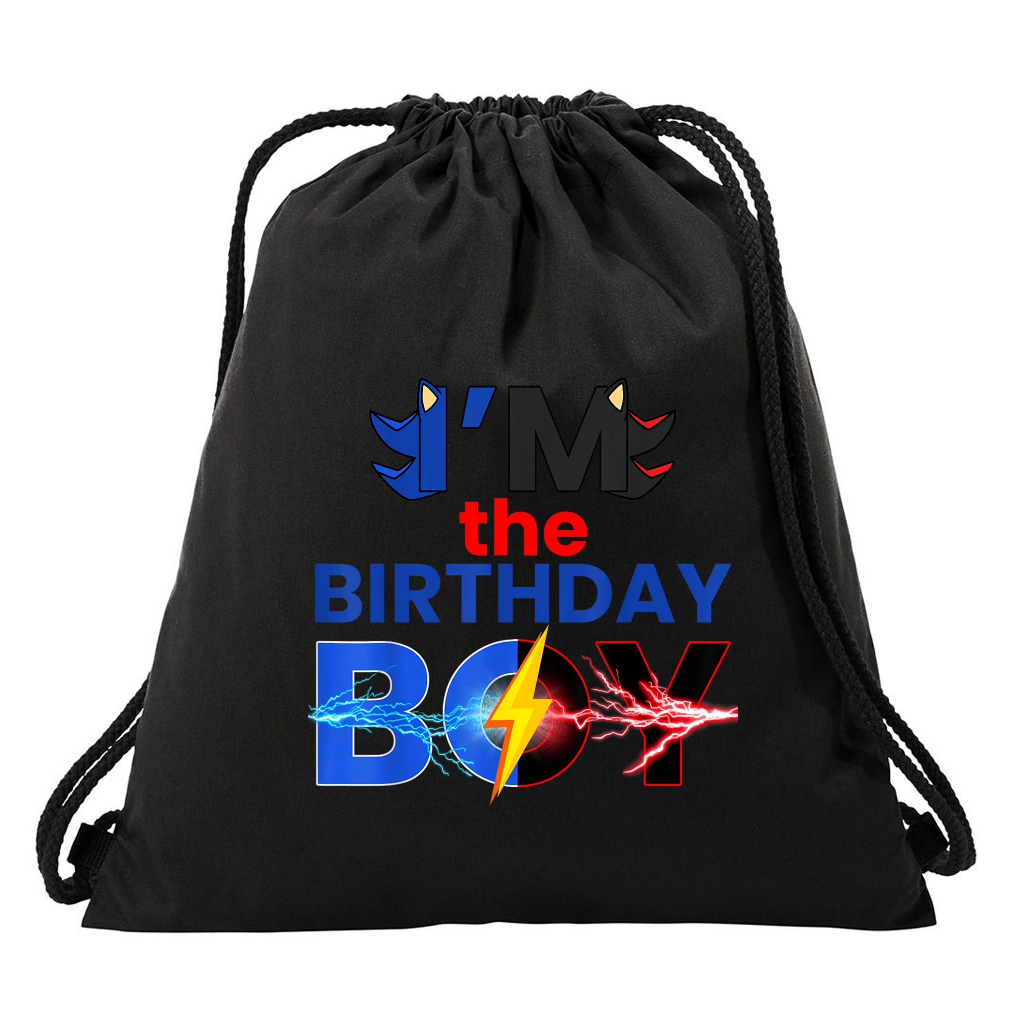 I’M The Birthday Hedgehog Family Party Decorations Theme Drawstring Bag