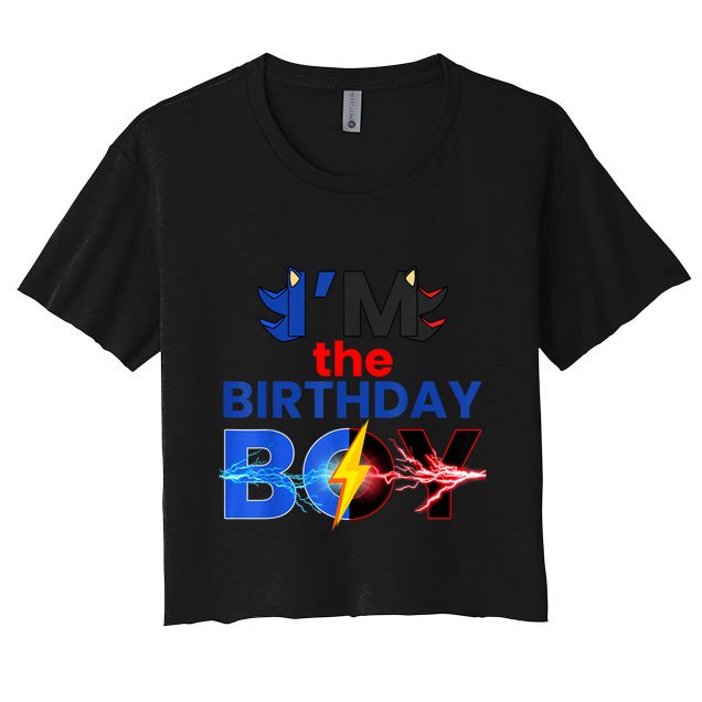 I’M The Birthday Hedgehog Family Party Decorations Theme Crop Top