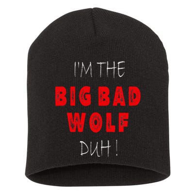 I'm the bad wolf duh Funny costume Halloween party Short Acrylic Beanie