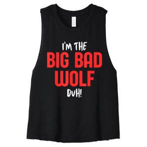 IM The Bad Wolf Duh Costume For Diy Halloween Party Women's Racerback Cropped Tank