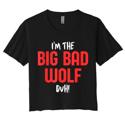 IM The Bad Wolf Duh Costume For Diy Halloween Party Crop Top