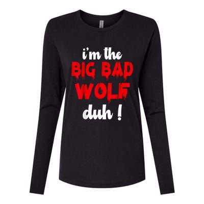 IM The Bad Wolf Duh Costume For Diy Halloween Party Womens Cotton Relaxed Long Sleeve T-Shirt