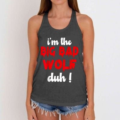 IM The Bad Wolf Duh Costume For Diy Halloween Party Women's Knotted Racerback Tank