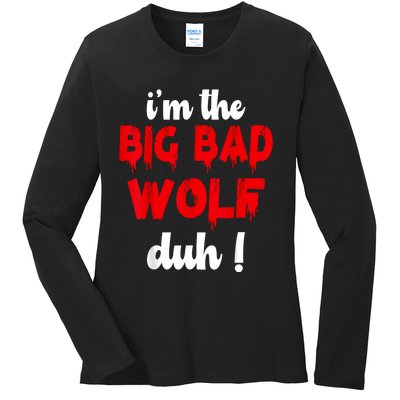 IM The Bad Wolf Duh Costume For Diy Halloween Party Ladies Long Sleeve Shirt