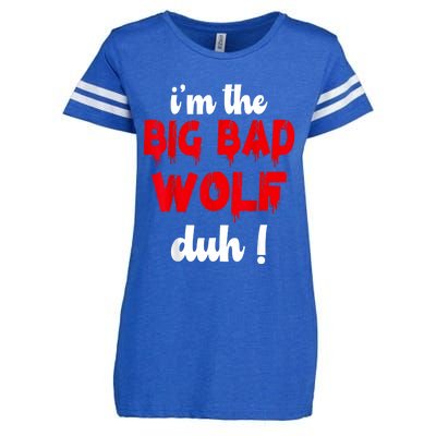 IM The Bad Wolf Duh Costume For Diy Halloween Party Enza Ladies Jersey Football T-Shirt