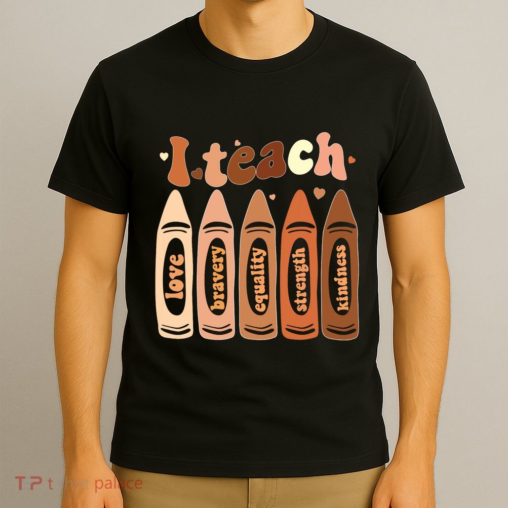 I Teach Black History Month Melanin Afro African Teacher T-Shirt