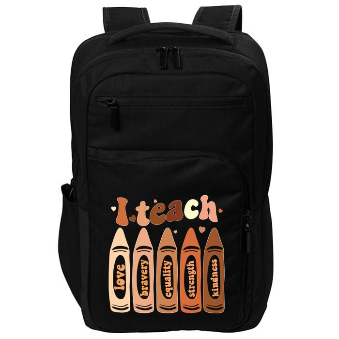I Teach Black History Month Melanin Afro African Teacher Impact Tech Backpack