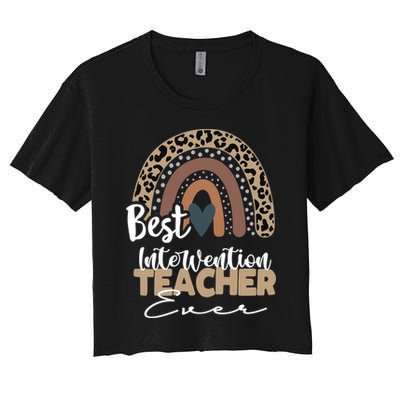 Intervention Teacher Boho Rainbow Teacher Appreciation Gift Crop Top