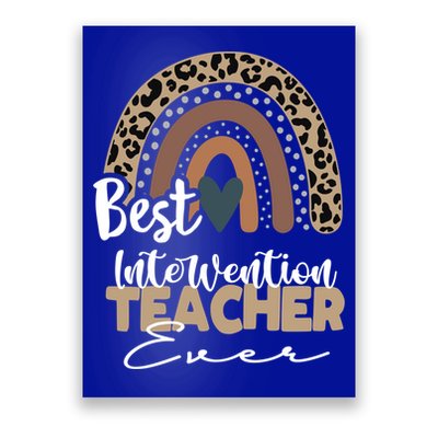 Intervention Teacher Boho Rainbow Teacher Appreciation Gift Poster