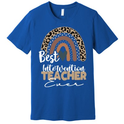 Intervention Teacher Boho Rainbow Teacher Appreciation Gift Premium T-Shirt