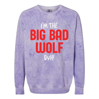 IM The Bad Wolf Duh For Diy Halloween Party Colorblast Crewneck Sweatshirt