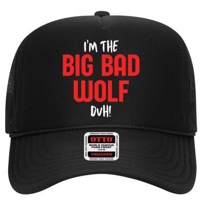 IM The Bad Wolf Duh For Diy Halloween Party High Crown Mesh Back Trucker Hat