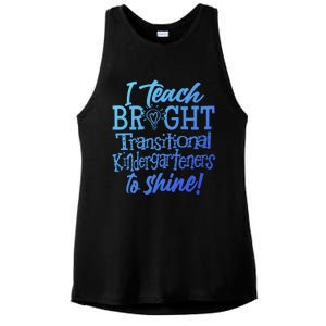 I Teach Bright Transitional Kindergarten Teacher Team Gift Ladies PosiCharge Tri-Blend Wicking Tank