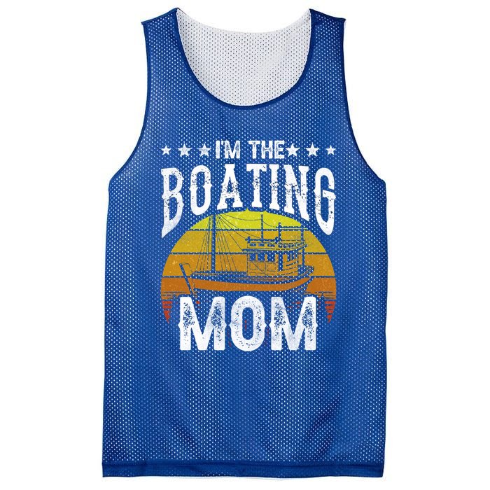 I'm The Boating Mom Yacht Captain Ship Boat Mother Mommy Great Gift Mesh Reversible Basketball Jersey Tank