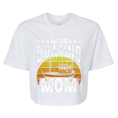 I'm The Boating Mom Yacht Captain Ship Boat Mother Mommy Great Gift Bella+Canvas Jersey Crop Tee