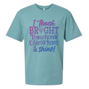 I Teach Bright Transitional Kindergarten Teacher Team Gift Sueded Cloud Jersey T-Shirt