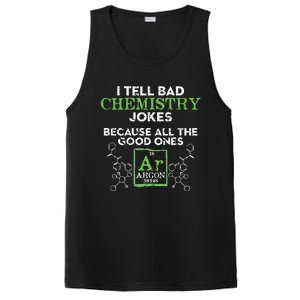 I Tell Bad Jokes Argon Funny Chemistry Joke PosiCharge Competitor Tank