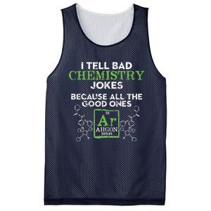 I Tell Bad Jokes Argon Funny Chemistry Joke Mesh Reversible Basketball Jersey Tank