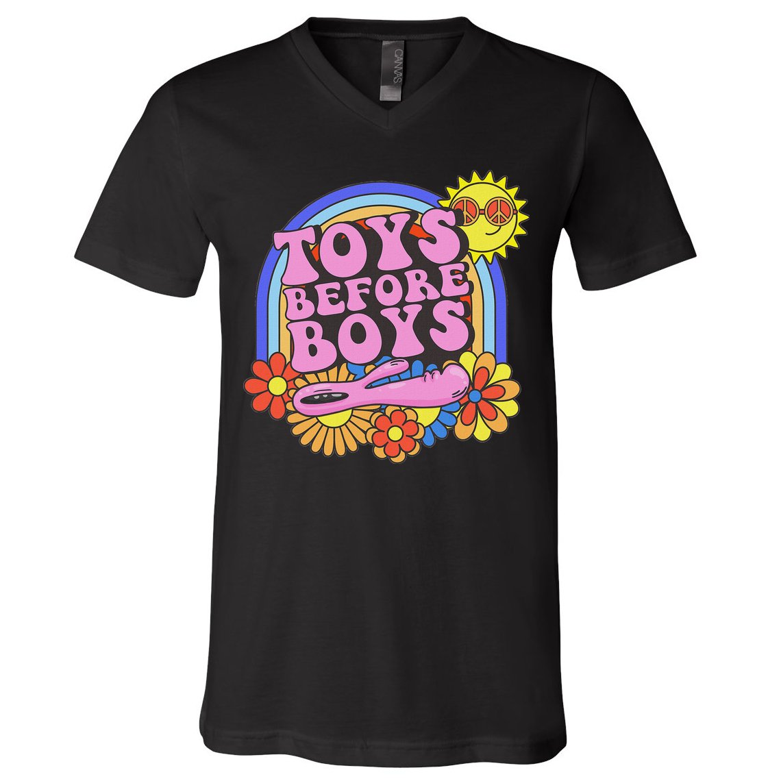 Inappropriate Toys Before Embarassing Adult Humor V-Neck T-Shirt