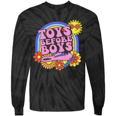 Inappropriate Toys Before Embarassing Adult Humor Tie-Dye Long Sleeve Shirt