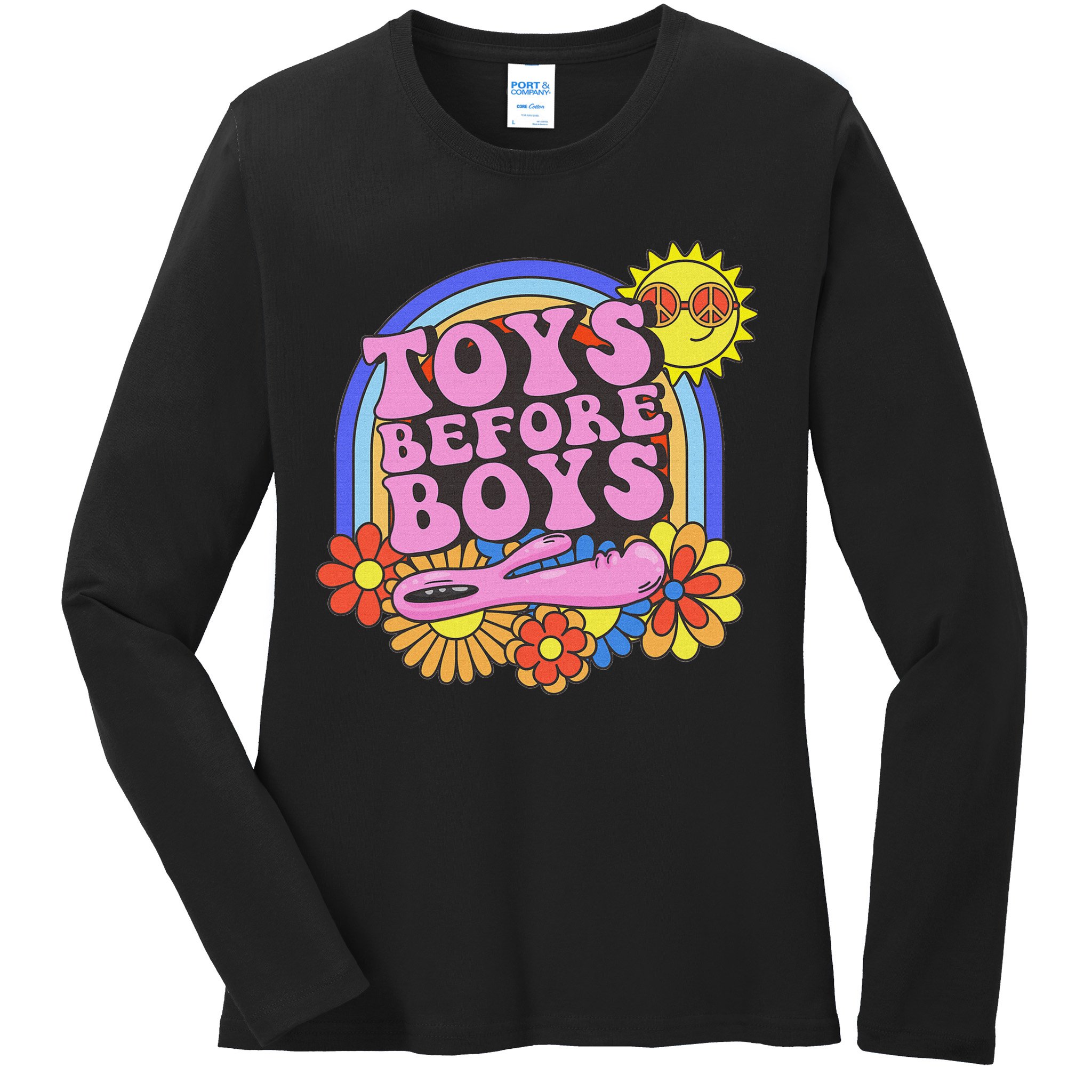 Inappropriate Toys Before Embarassing Adult Humor Ladies Long Sleeve Shirt