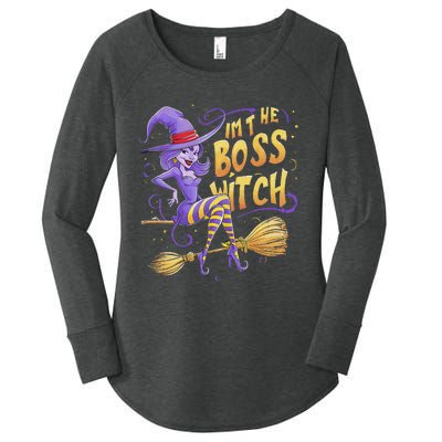 I’M The Boss Witch Halloween Women's Perfect Tri Tunic Long Sleeve Shirt