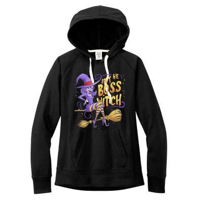 I’M The Boss Witch Halloween Women's Fleece Hoodie