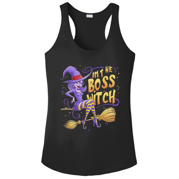 I’M The Boss Witch Halloween Ladies PosiCharge Competitor Racerback Tank