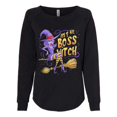 I’M The Boss Witch Halloween Womens California Wash Sweatshirt