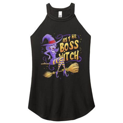 I’M The Boss Witch Halloween Women's Perfect Tri Rocker Tank