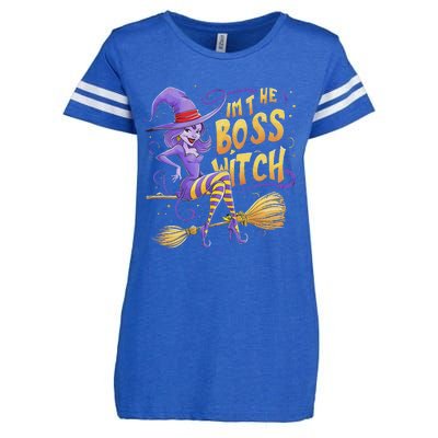 I’M The Boss Witch Halloween Enza Ladies Jersey Football T-Shirt