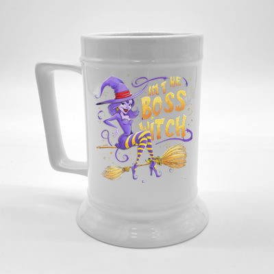 I’M The Boss Witch Halloween Beer Stein