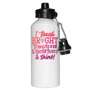 I Teach Bright Transitional Kindergarten Teacher Team Gift Aluminum Water Bottle