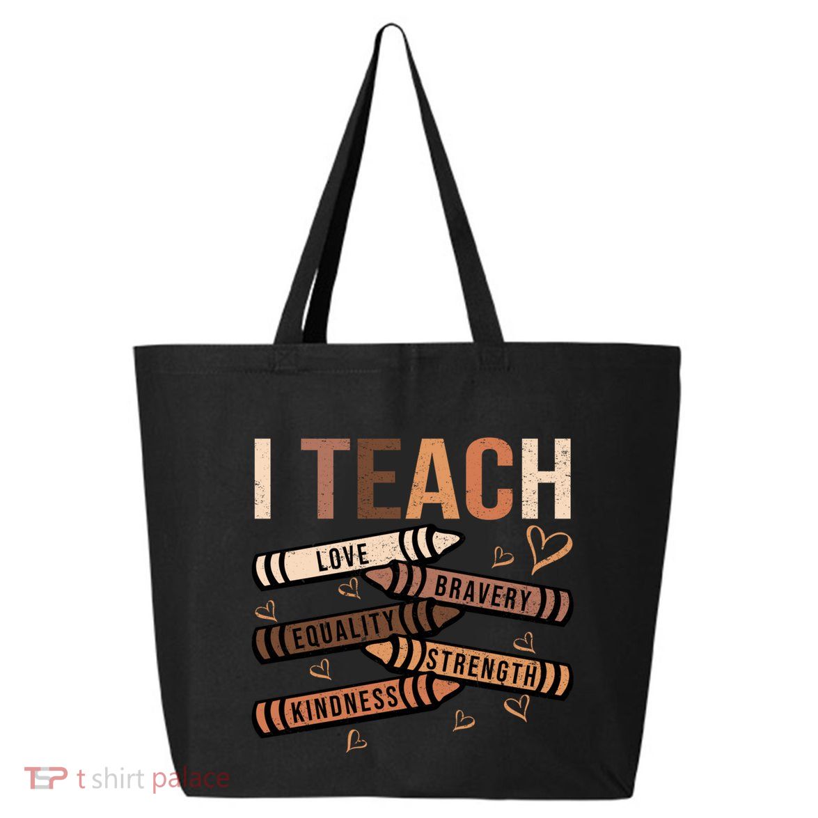 I Teach Black History Month Melanin Afro African Teacher 25L Jumbo Tote