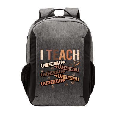 I Teach Black History Month Melanin Afro African Teacher Vector Backpack