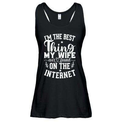 I'm The Best Thing My Wife Ever Found On The Internet Funny Ladies Essential Flowy Tank