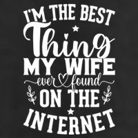 I'm The Best Thing My Wife Ever Found On The Internet Funny Crop Fleece Hoodie