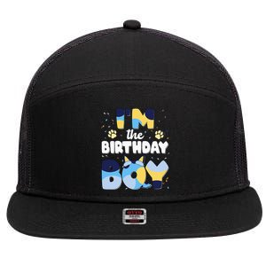 Im The Birthday Boy Dog Family Matching 7 Panel Mesh Trucker Snapback Hat