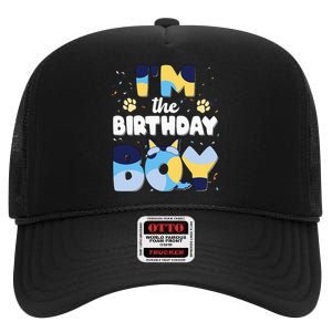 Im The Birthday Boy Dog Family Matching High Crown Mesh Back Trucker Hat