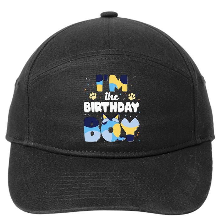 Im The Birthday Boy Dog Family Matching 7-Panel Snapback Hat