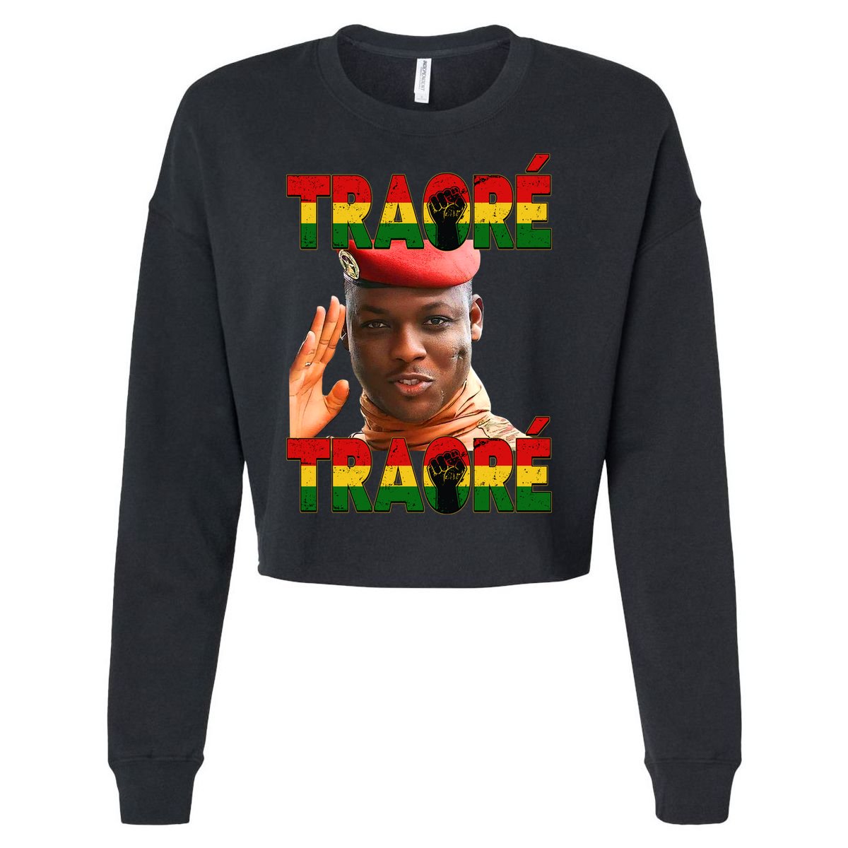 Ibrahim Traoré Burkina Faso Africa Cropped Pullover Crew
