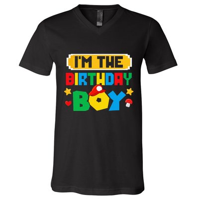 Im The Birthday Boy Game Gaming Family Matching V-Neck T-Shirt