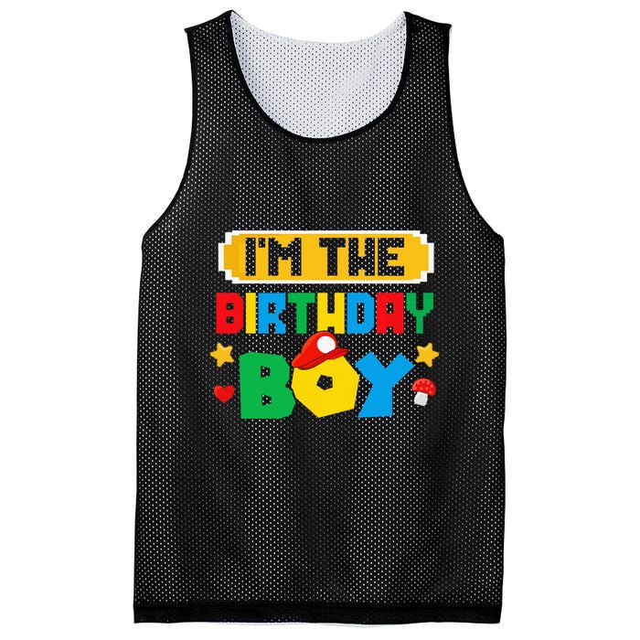 Im The Birthday Boy Game Gaming Family Matching Mesh Reversible Basketball Jersey Tank