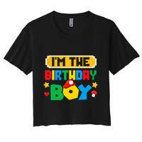 Im The Birthday Boy Game Gaming Family Matching Women's Crop Top Tee