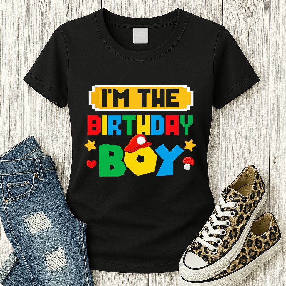 Im The Birthday Boy Game Gaming Family Matching Womens T-Shirt