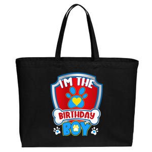 Im The Birthday Boy Dog Paw Family Matching Cotton Canvas Jumbo Tote