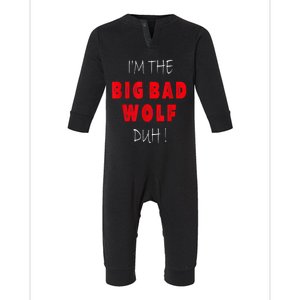 IM The Bad Wolf Duh Funny Costume Halloween Party Infant Fleece One Piece