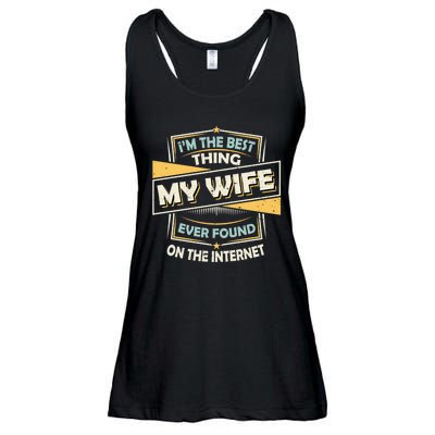 I'm The Best Thing My Wife Ever Found On The Internet Ladies Essential Flowy Tank