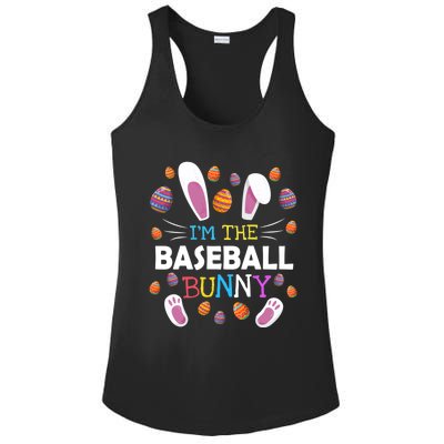 I'm The Baseball Bunny Matching Family Funny Easter Costume Funny Gift Ladies PosiCharge Competitor Racerback Tank